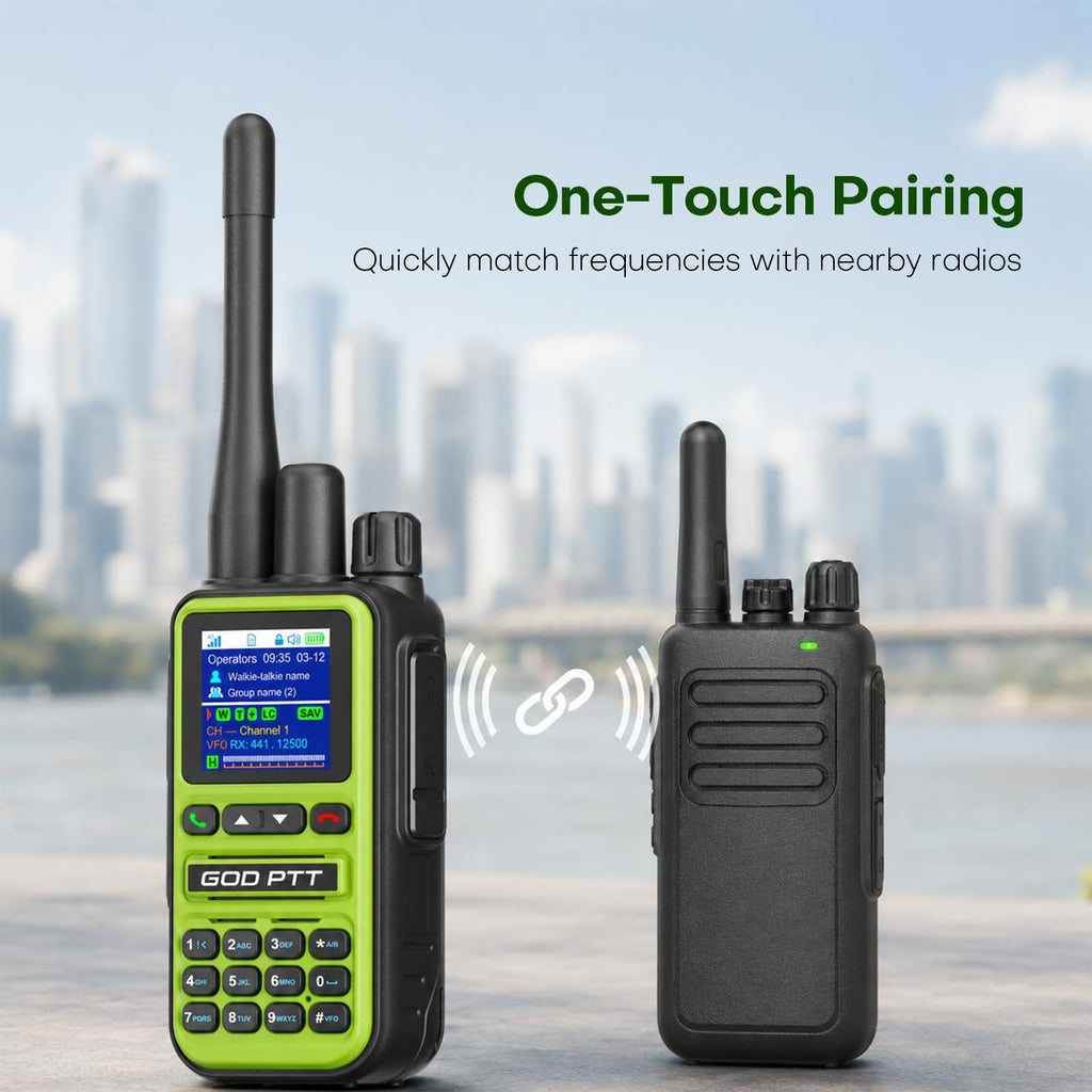 PoC+FRS Dual Mode 4G LTE Long Range Walkie Talkies, Blackï¼2-Pack