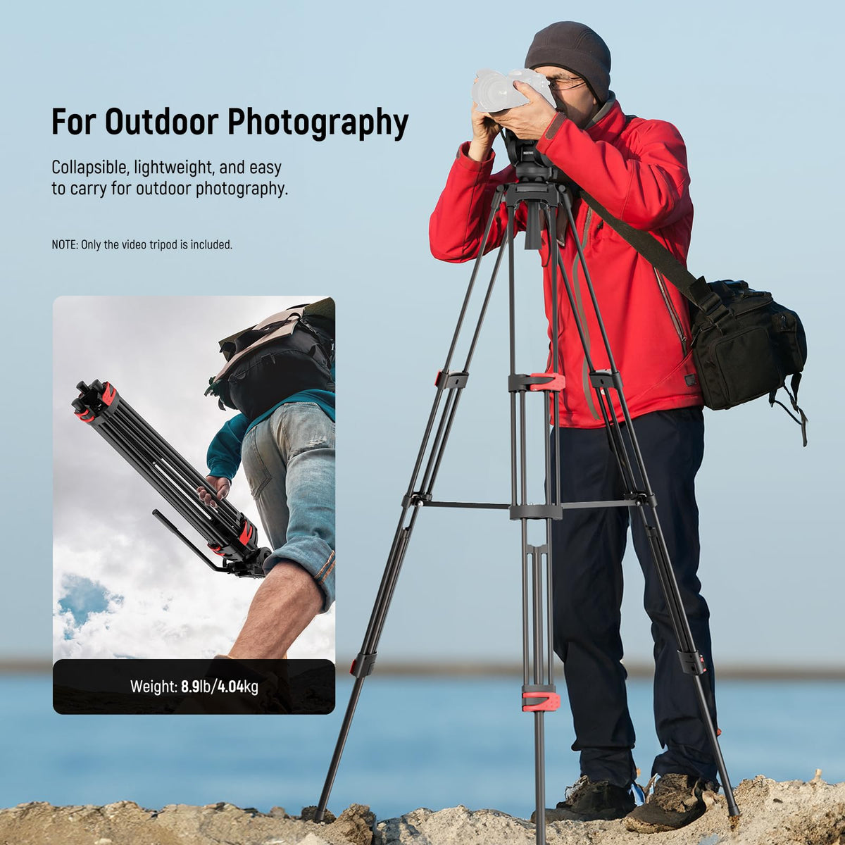 NEEWER 79"/200cm Video Tripod, Heavy Duty Aluminum Alloy Camera Tripod
