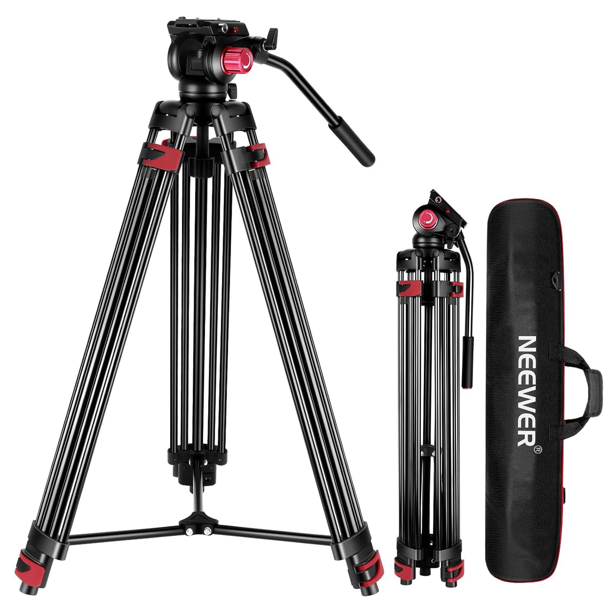 NEEWER 79"/200cm Video Tripod, Heavy Duty Aluminum Alloy Camera Tripod