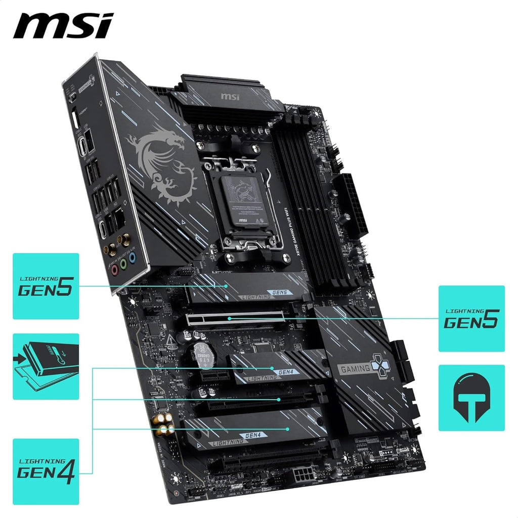 Micro Center AMD 9950X3D Processor with MSI MAG X870E Tomahawk Motherboard
