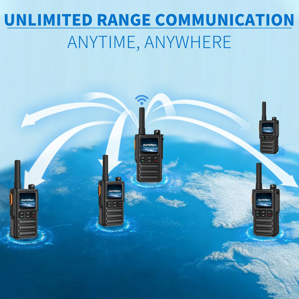 Lifetime Free GPS Global Unlimited Range Walkie Talkie Poc Radios(2-Pack)