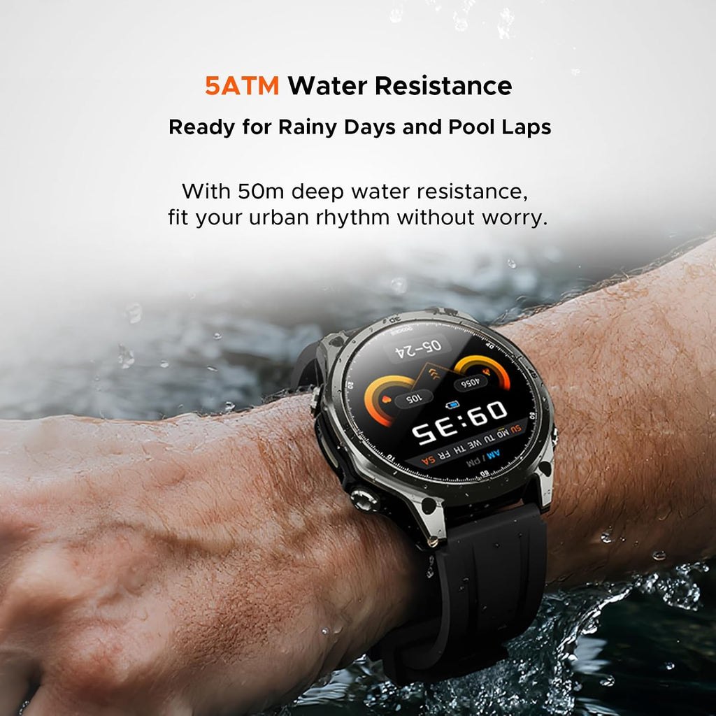 Anywise W1 GPS Smart Watches for Men, 6 Satellite Positioning, 50M Waterproof Fitness Tracker, 1.43'' AI Mens Smart Watch for Android Phone/iphone compatible,Answer/Make Call/12 Days Battery