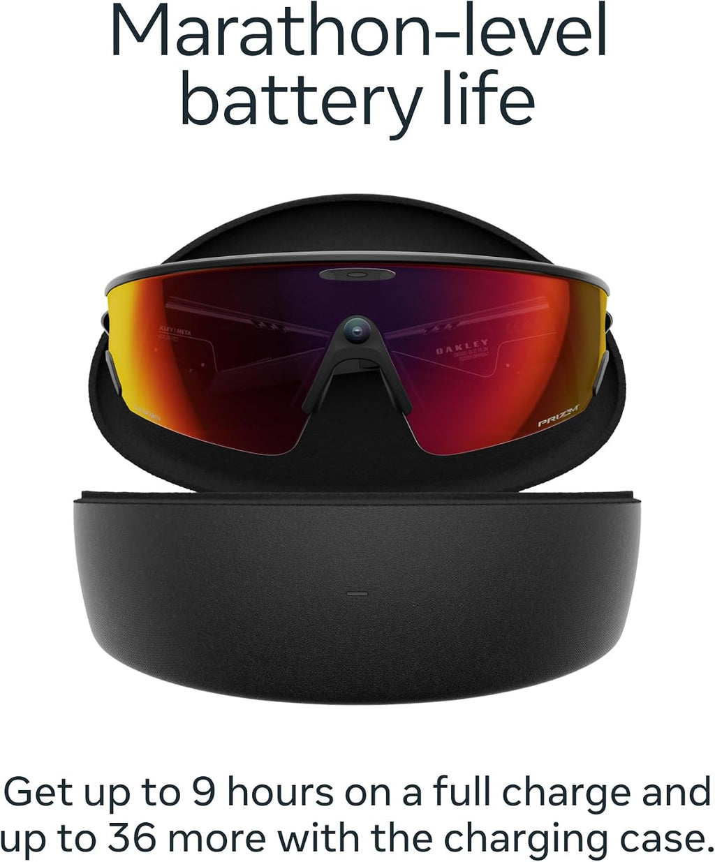 Meta Oakley Vanguard Smart AI Glasses Black, Prizm Transitions Ember