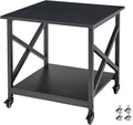 Fannova 2 Tier Large Printer Stand 23.6"x23.6"x22.6" with Storage Shelf