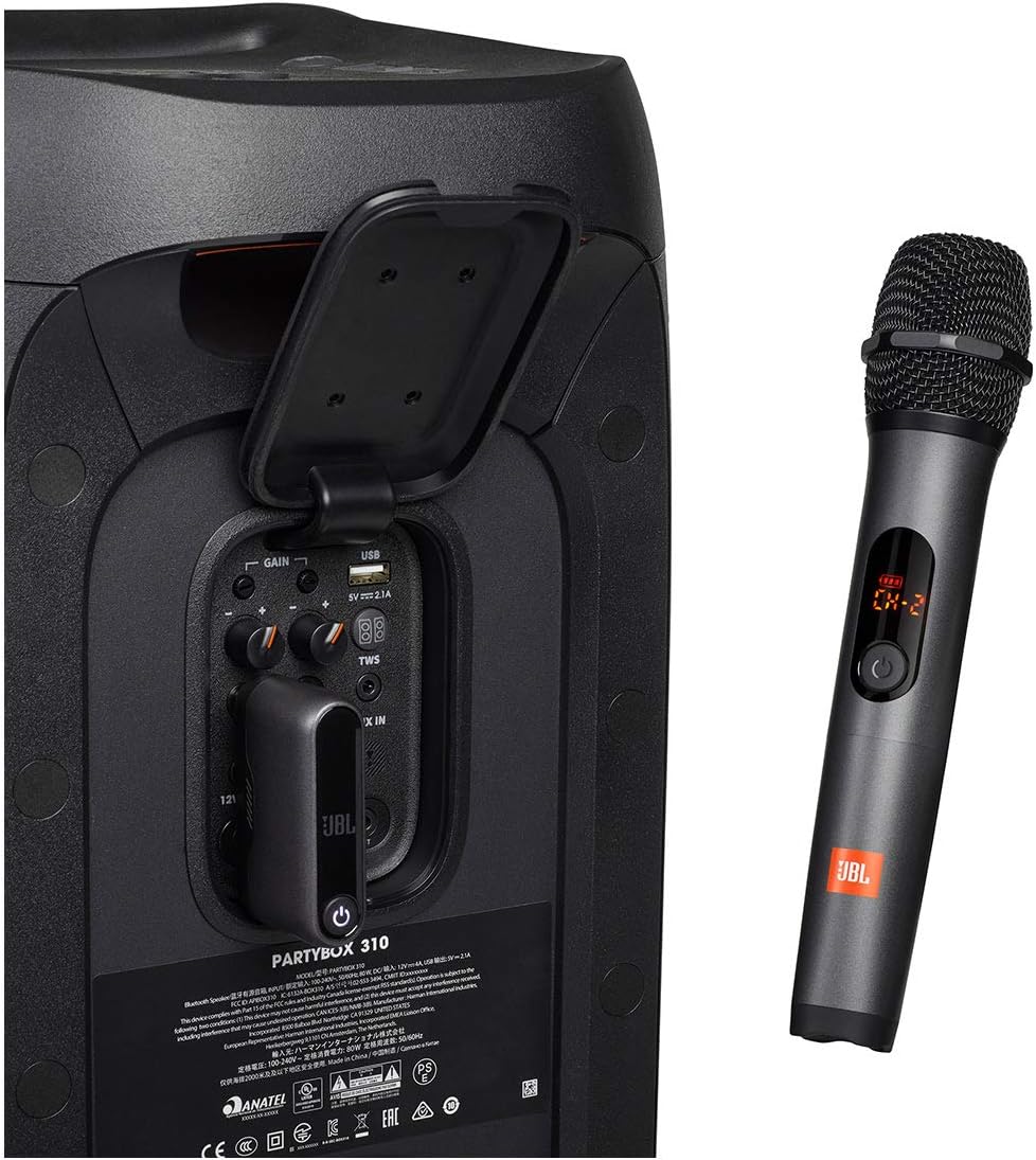 JBL Wireless Two Microphone System with Dual-Channel Receiver, Black (Renewed)