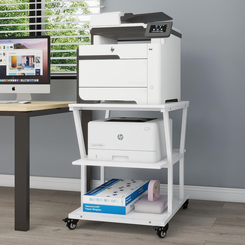 Natwind 2 Tier Printer Stand, 24''x24'',for Large Heavy Printers, Retro