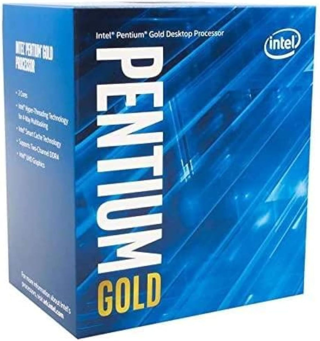 IntelÂ® Pentium Gold G-6400 Desktop Processor 2 Cores 4.0 GHz LGA1200 (IntelÂ® 400 Series chipset) 58W (BX80701G6400)