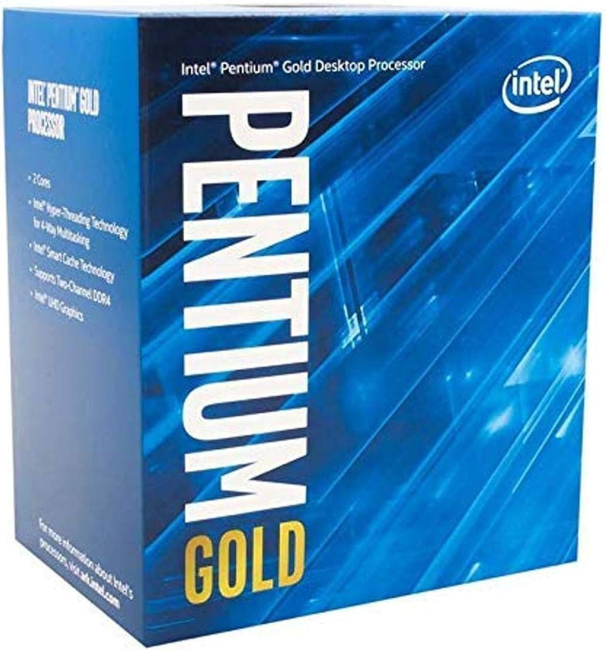 IntelÂ® Pentium Gold G-6400 Desktop Processor 2 Cores 4.0 GHz LGA1200 (IntelÂ® 400 Series chipset) 58W (BX80701G6400)