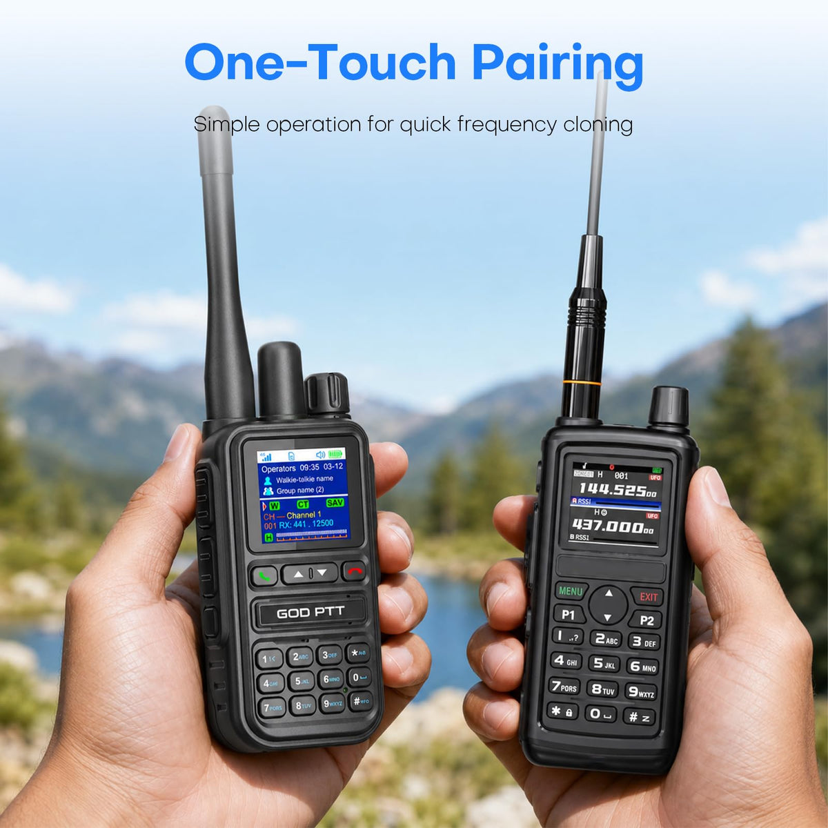 PoC+FRS Dual Mode 4G LTE Long Range Walkie Talkies, Blackï¼2-Pack