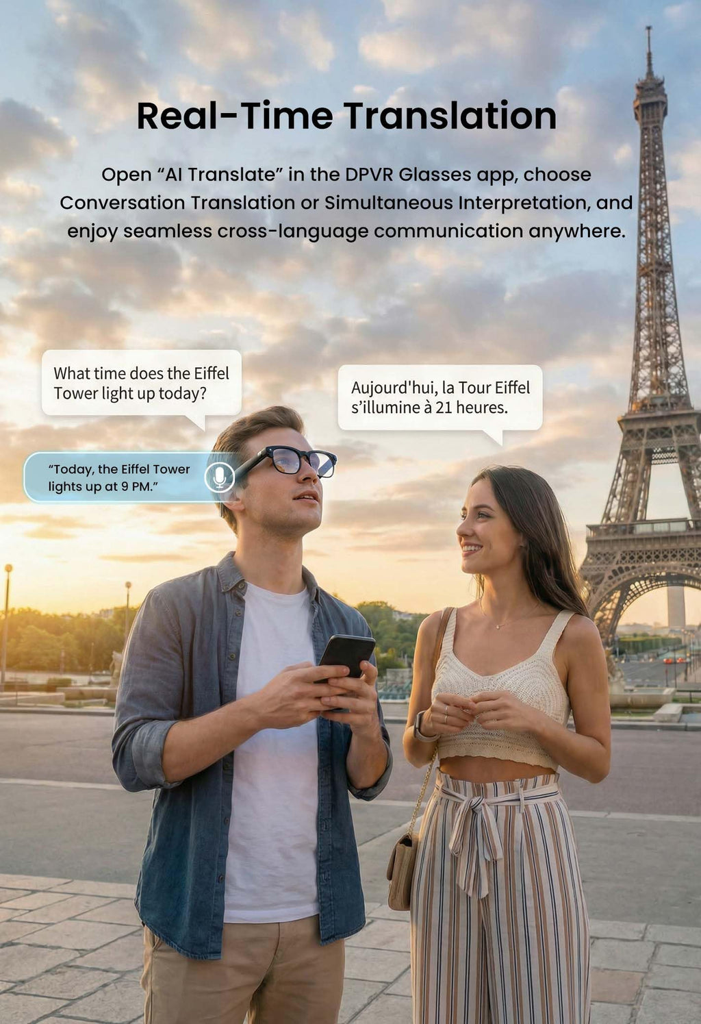G5 AI Smart Glasses with Camera, 13MP Recording Glasses for Big Heads - XXL