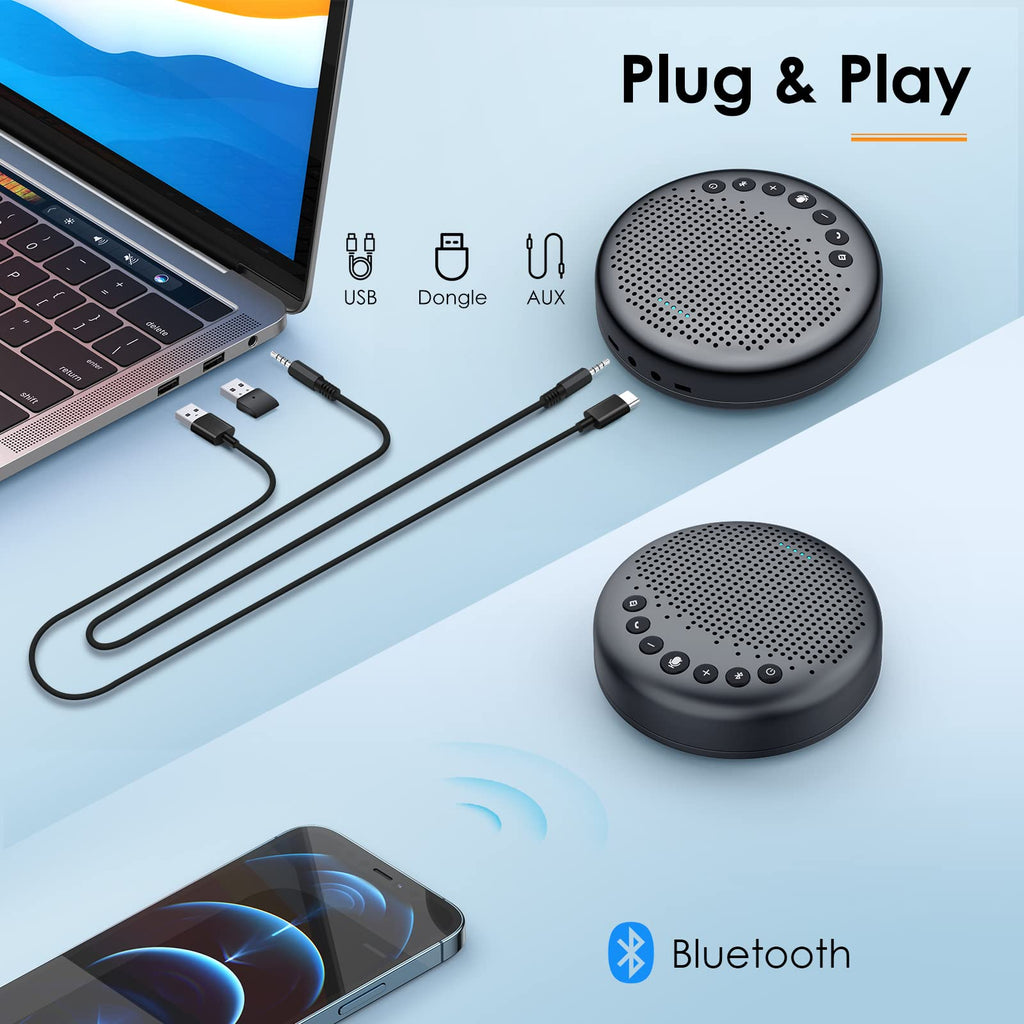 EMEET Luna Plus Kit Conference Speaker and Microphone with 8+1 Mics