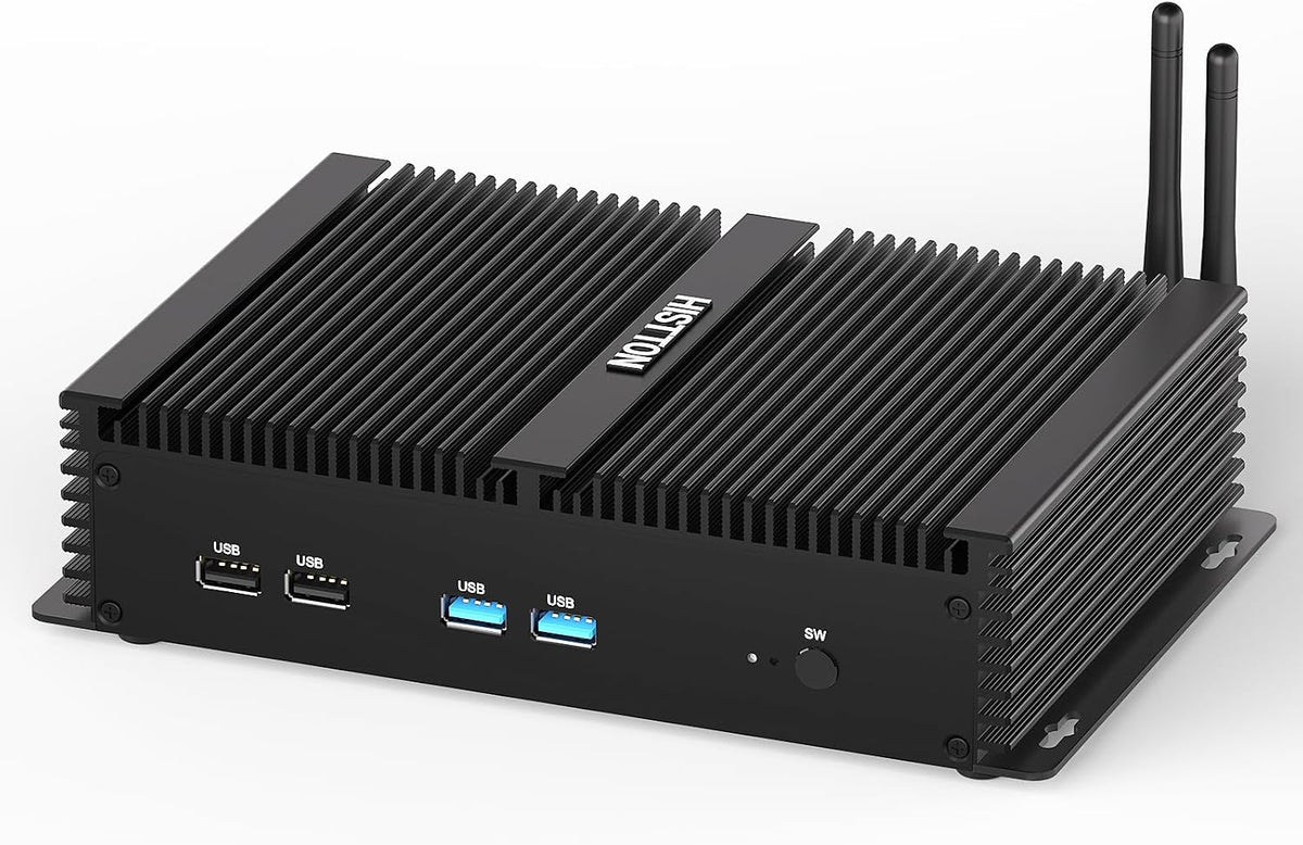HISTTON Fanless Mini PC Core i7-8550U, DDR4 16GB RAM 512GB SSD