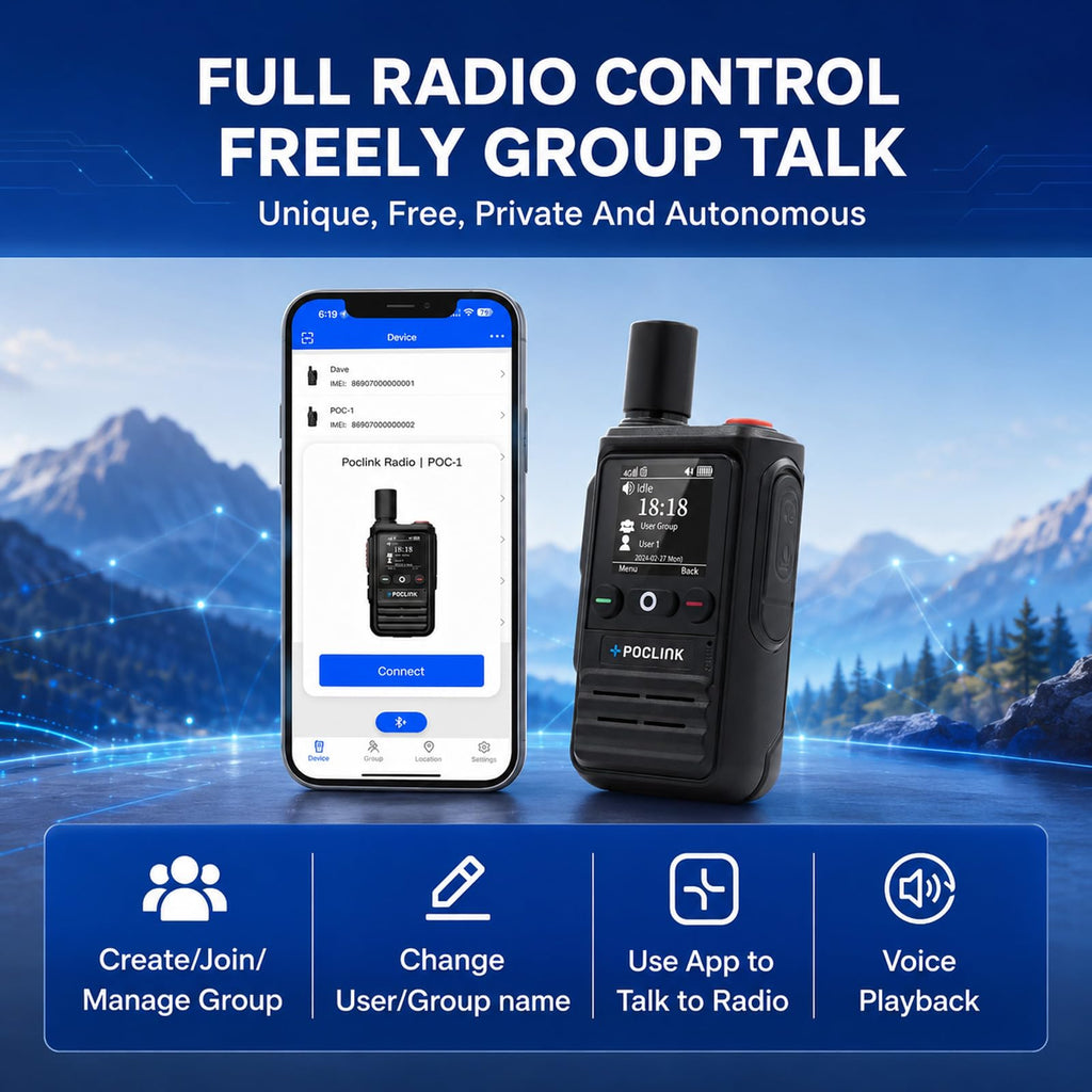Lifetime Free Radios Walkie Talkies Long Range 4G LTE POC Two Way Radios