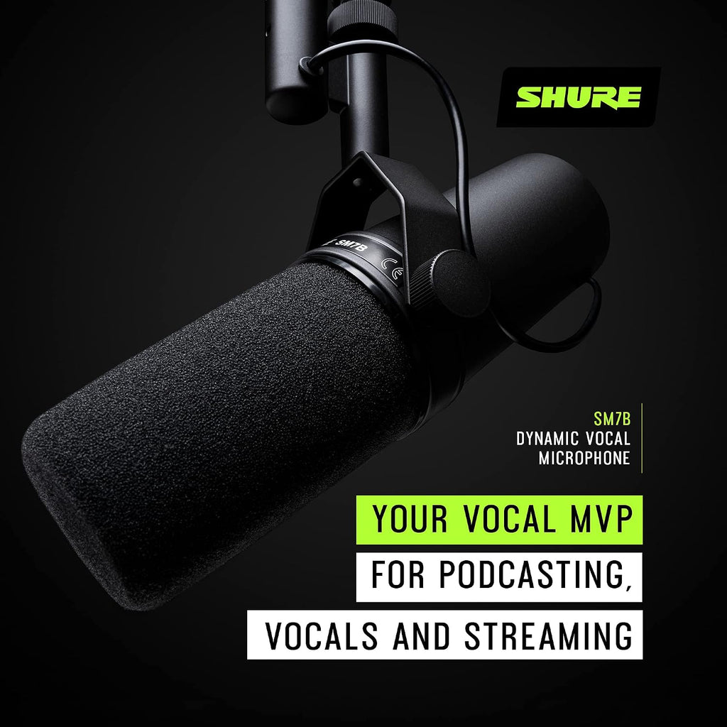 Shure SM7B Dynamic Vocal Microphone for Podcasting & Streaming