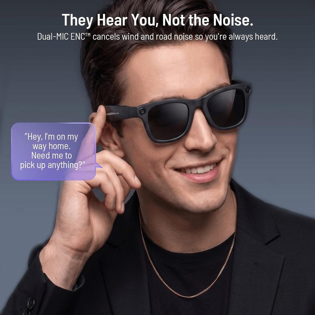 4K AI Smart Glasses with Camera, Bluetooth Call & Photochromic