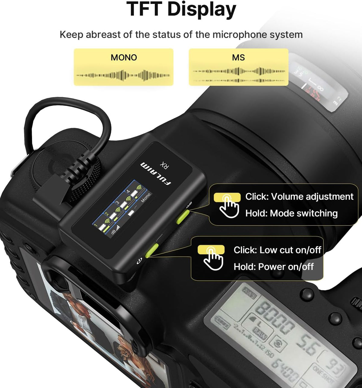 FULAIM X6 Pro Wireless Lavalier Microphones with 4 Transmitter