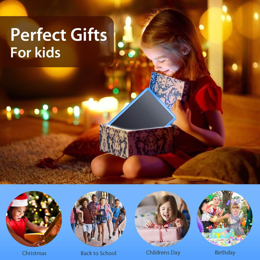 LCD Writing Tablet Colorful 10 Inch Electronic Graphics Doodle Board eWriter Drawing Pad with Memory Lock Kids & Adults Home School Office Handwriting Tablet Gifts(Blue)