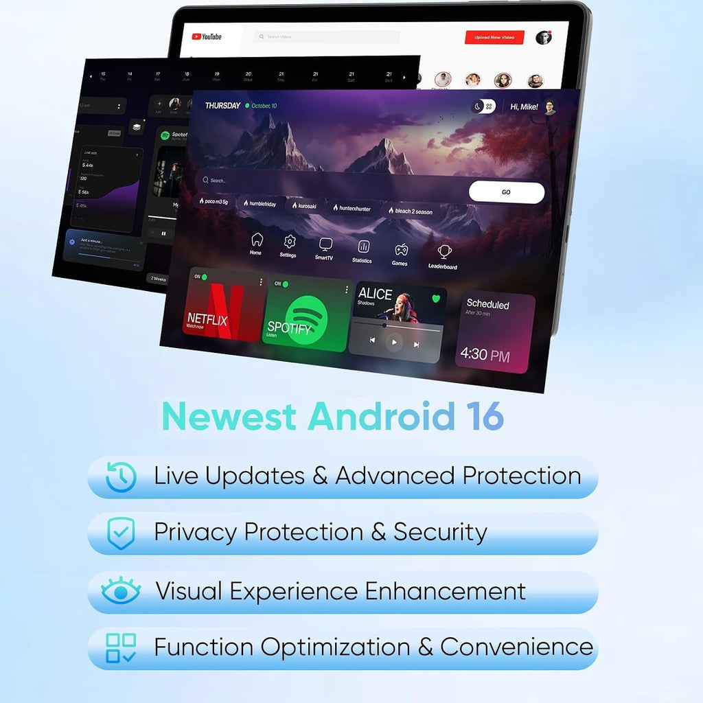 TUOHAITIME 2026 Upgraded Android 16 Tablet, 11 inch Android Tablets