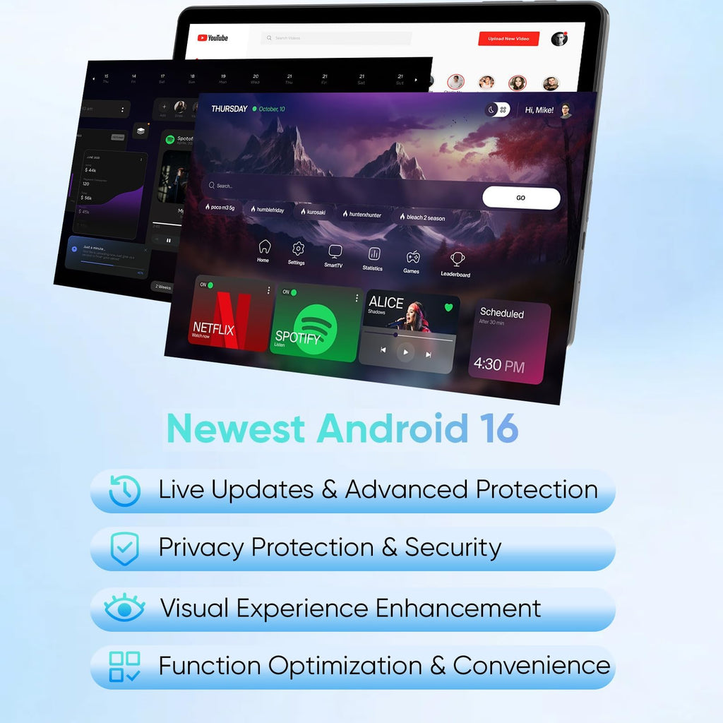 TUOHAITIME 2026 Upgraded Android 16 Tablet, 11 inch Android Tablets