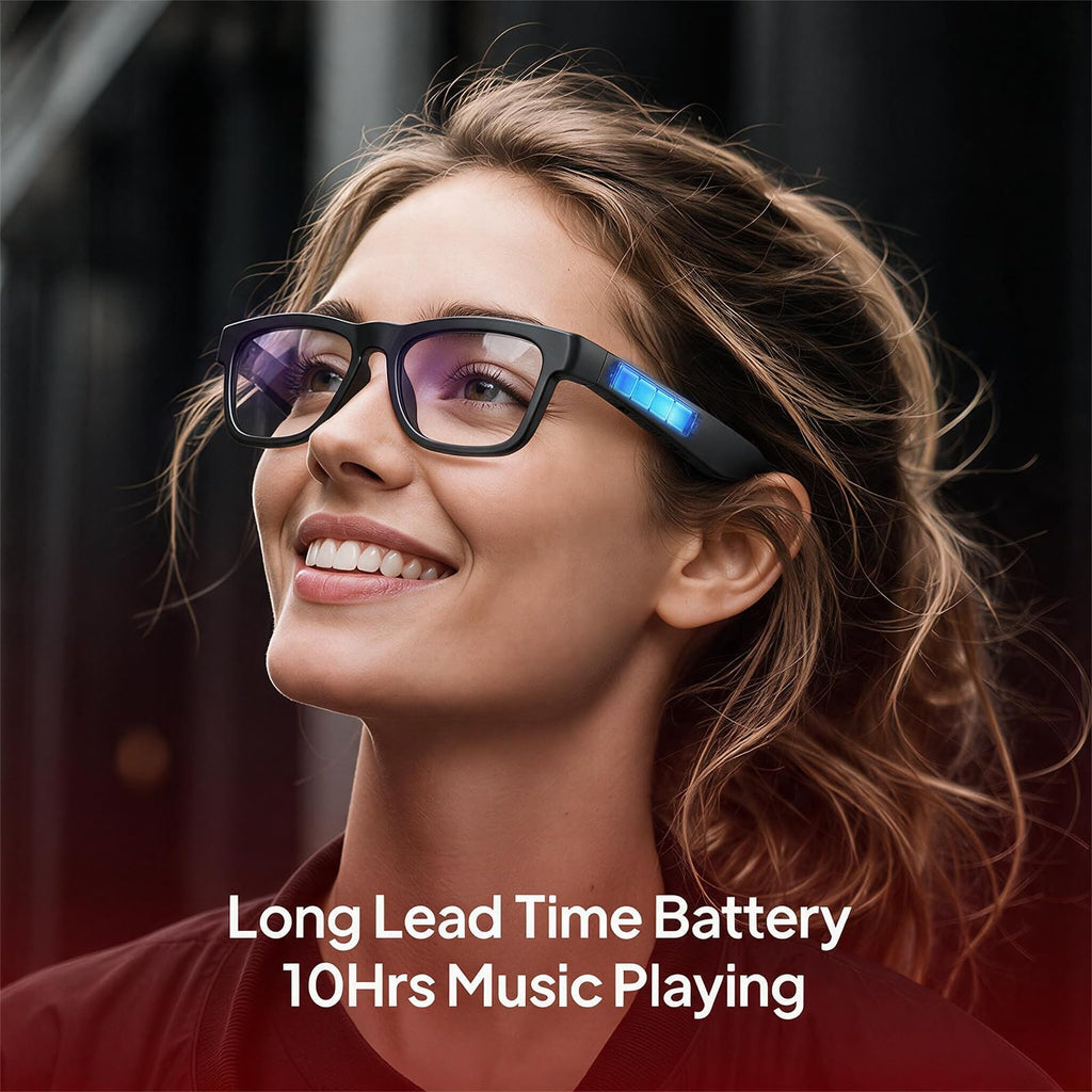 OHO AI Smart Glasses, UV400 Z87+ Audio Open Ear Bluetooth Sunglasses