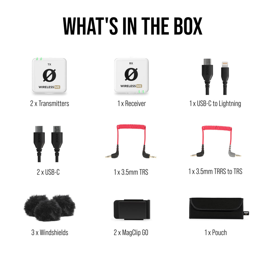 RÃDE Wireless ME (2 TX + 1 RX + Charging Case), Ultra-Compact