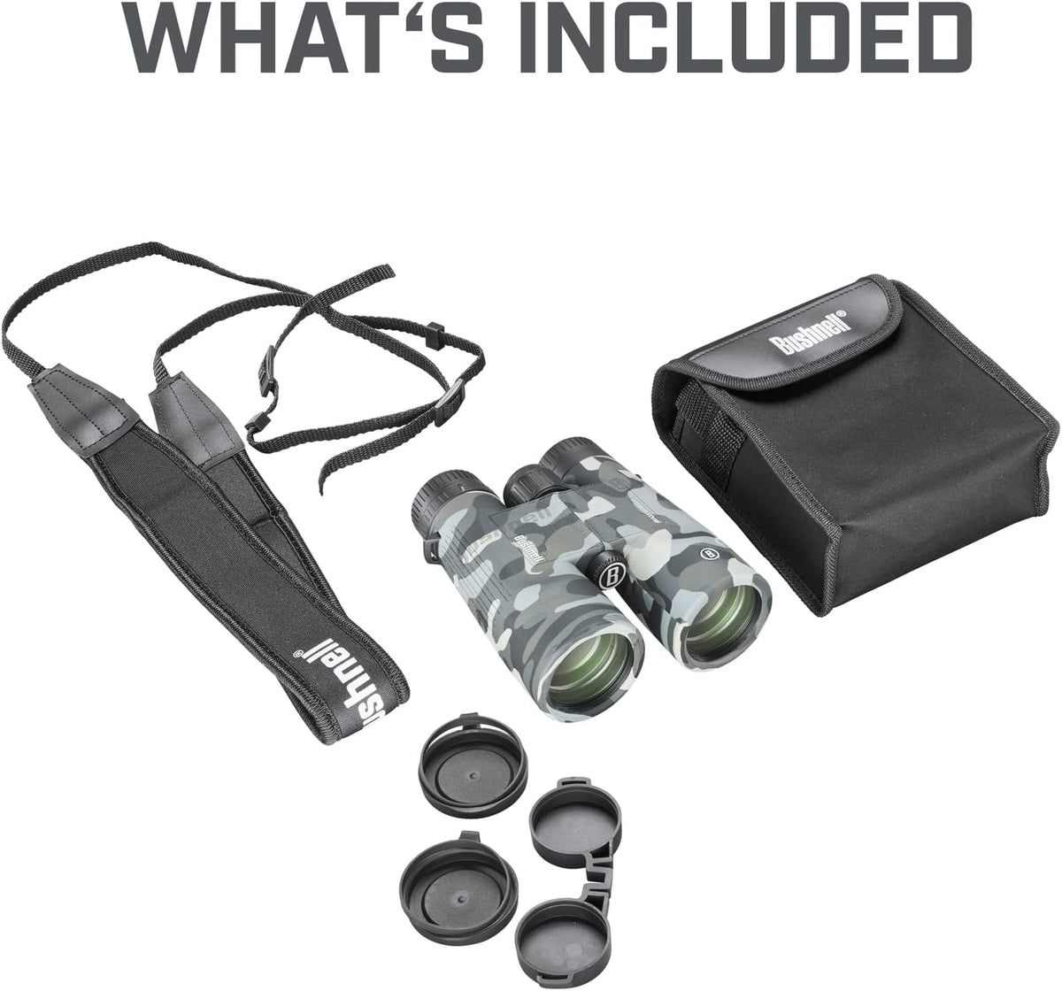 Bushnell Blackout Camo 10x42 IPX7 Waterproof Binoculars with Fully-Multi Coated Lenses and Durable Rubber Armor, Binoculars for Hunting, Boating Birdwatching