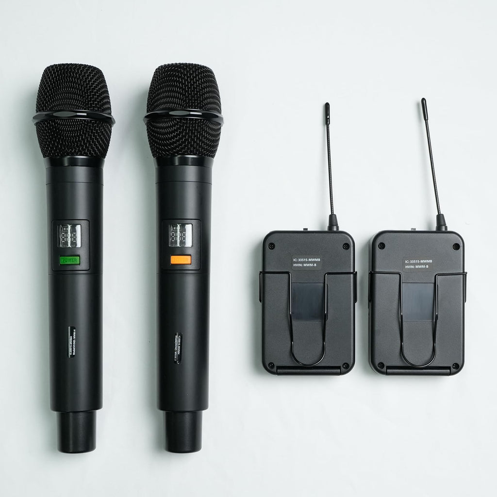 MELONARE 4x10 Freq. UHF Wireless Microphone System, 200FT Stable Signal
