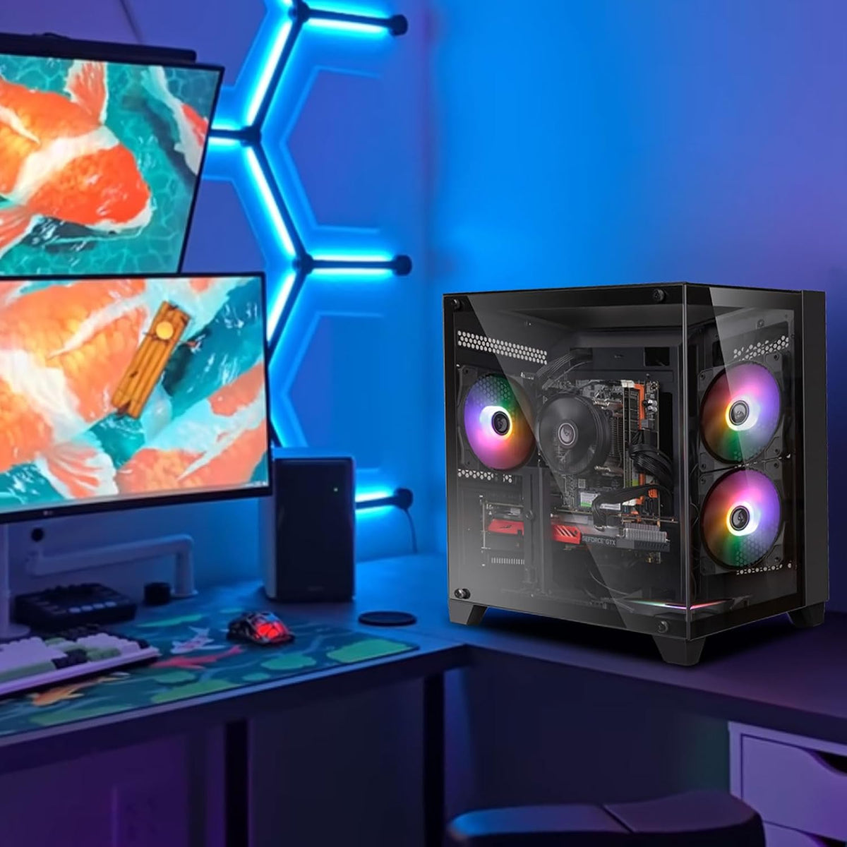 Gaming PC Desktop Computer, Intel Core I7, GTX 1050 Ti 4GB,16G RAM,512G SSD
