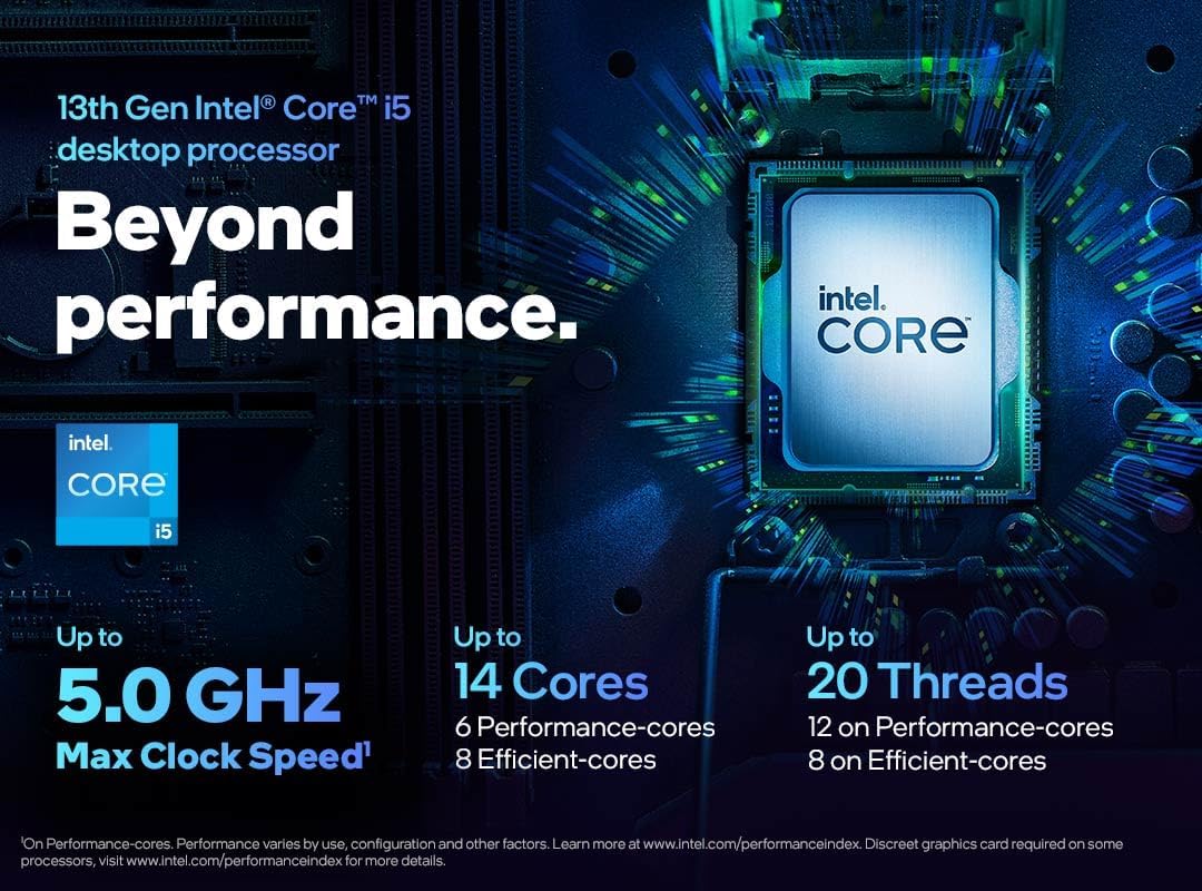 Intel Core i5-13400F 2.5GHz (4.6 Turbo) 10 Core LGA 1700 Desktop Processor (Raptor Lake)