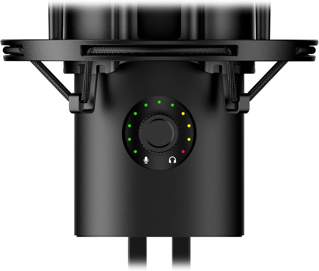 HyperX QuadCast 2 S â USB Microphone, with RGB Lighting, Streaming and Podcasting, with On-Board Controls, LED Lighting, Removable Shock Mount, PC, Mac, USB-C - Black