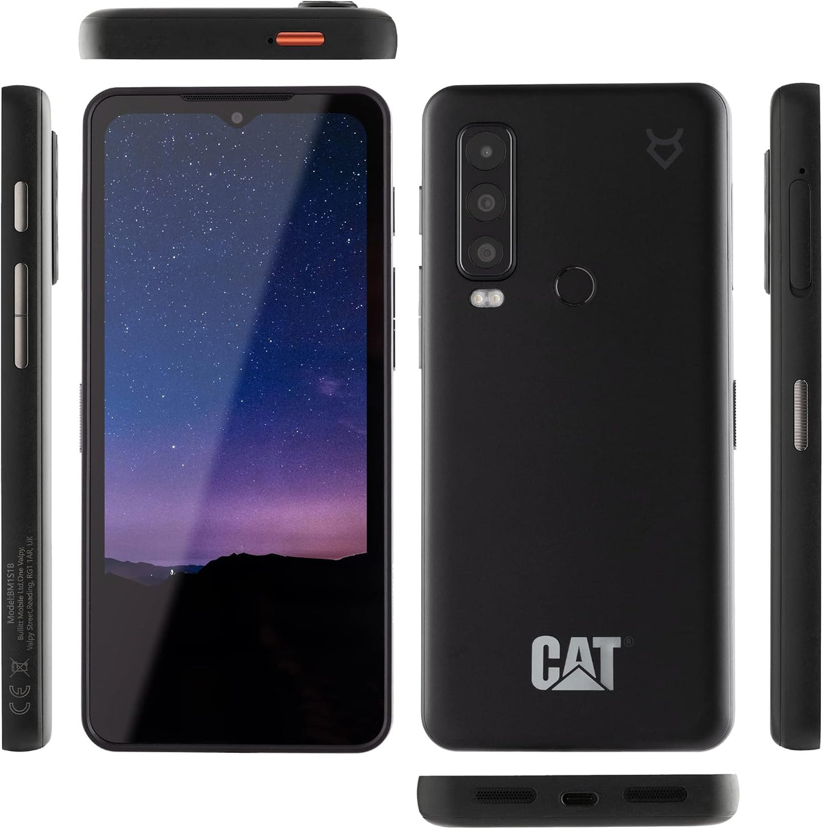 Cat S75 Smartphone Model EU/UK Model BM1S1B w/Satellite Connection Dual SIM Factory Unlocked International Version - Black