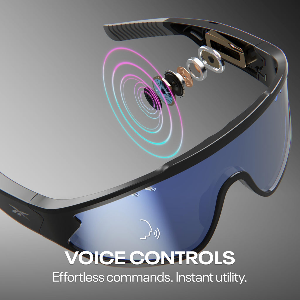 Reebok Flash Smart Audio Glasses, Iridescent Polarized, Powered by Lucyd
