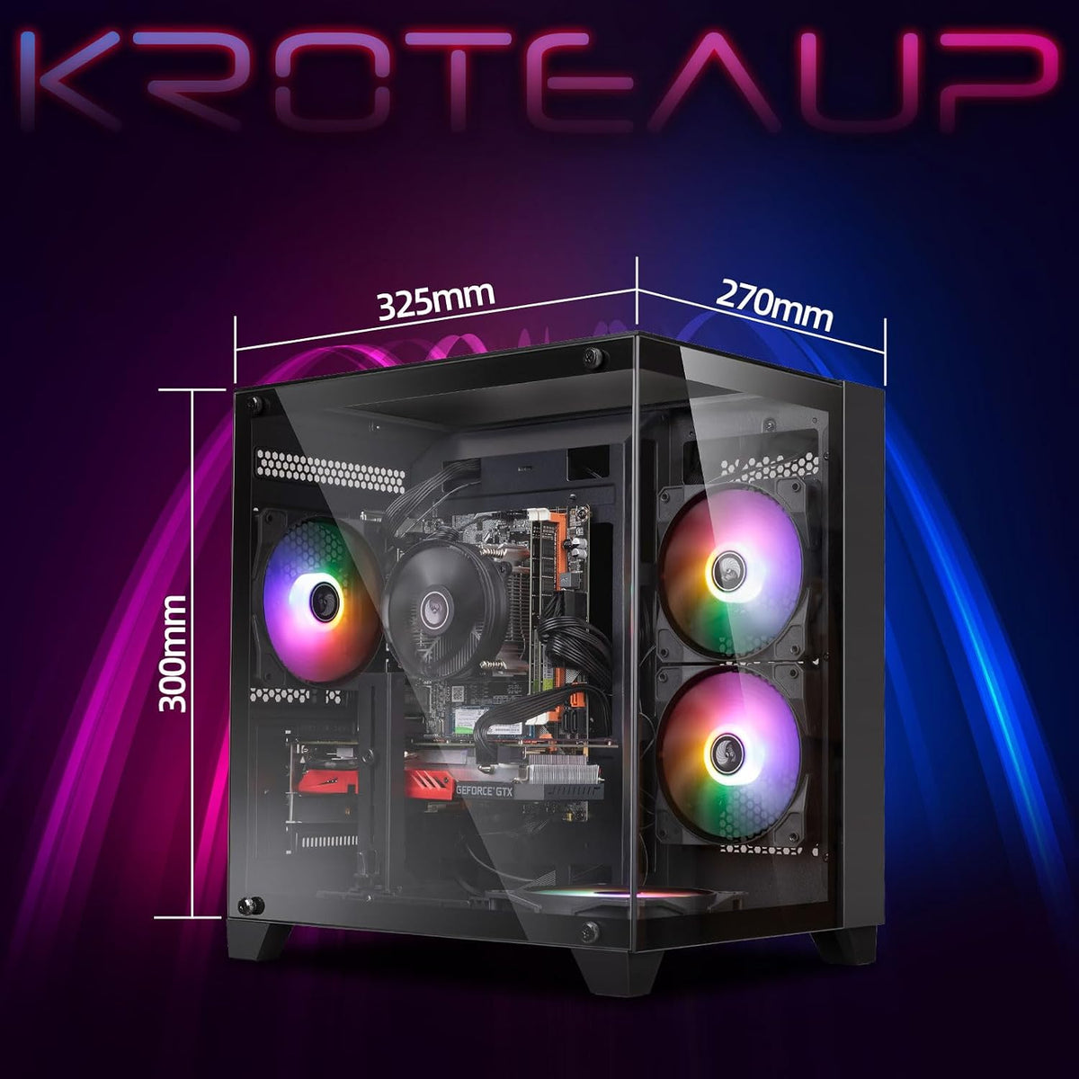 Gaming PC Desktop Computer, Intel Core I7, GTX 1050 Ti 4GB,16G RAM,512G SSD