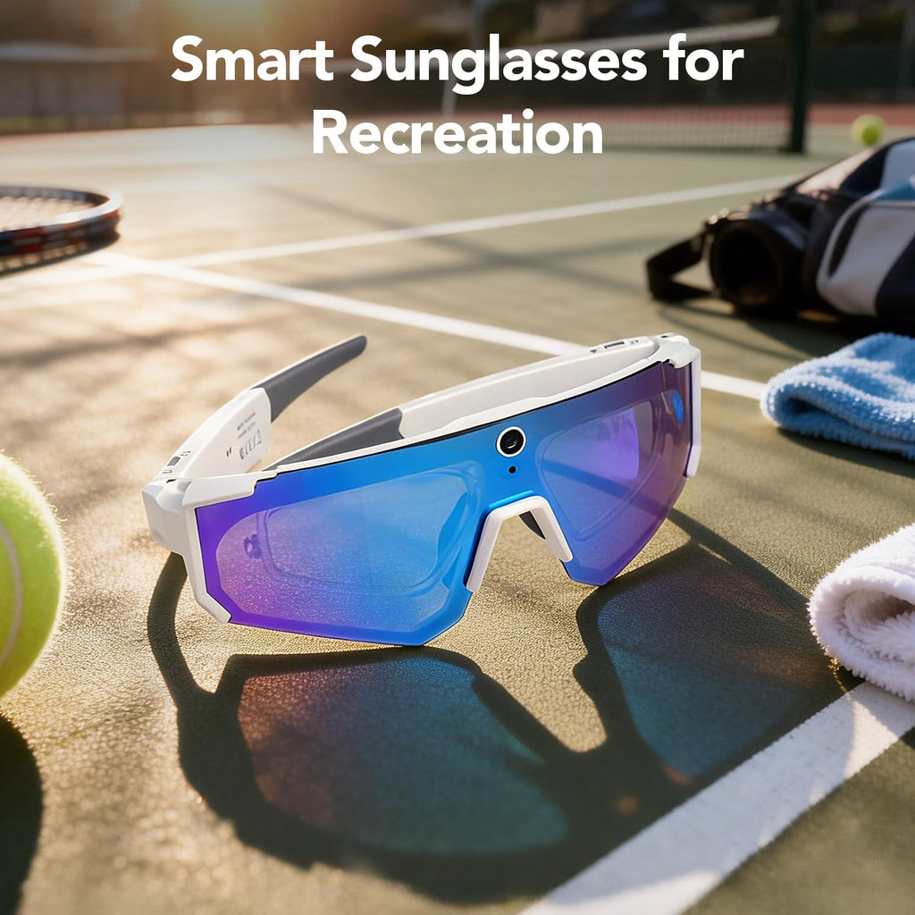 Sporty AI Bluetooth Smart Glasses with Camera for Cycling & Hiking Unisex