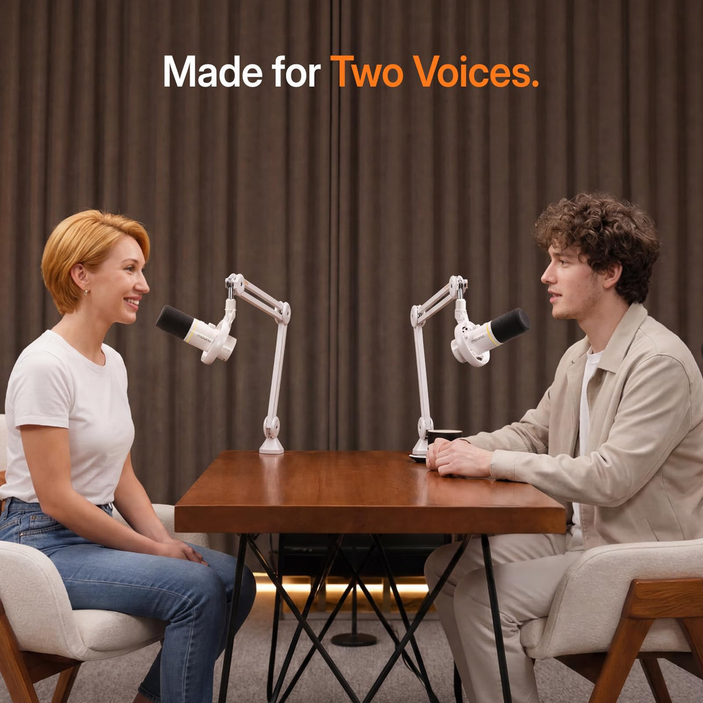 MAONO PD200W Hybrid Wireless Podcast Microphone for PC, Dynamic XLR USB Mic