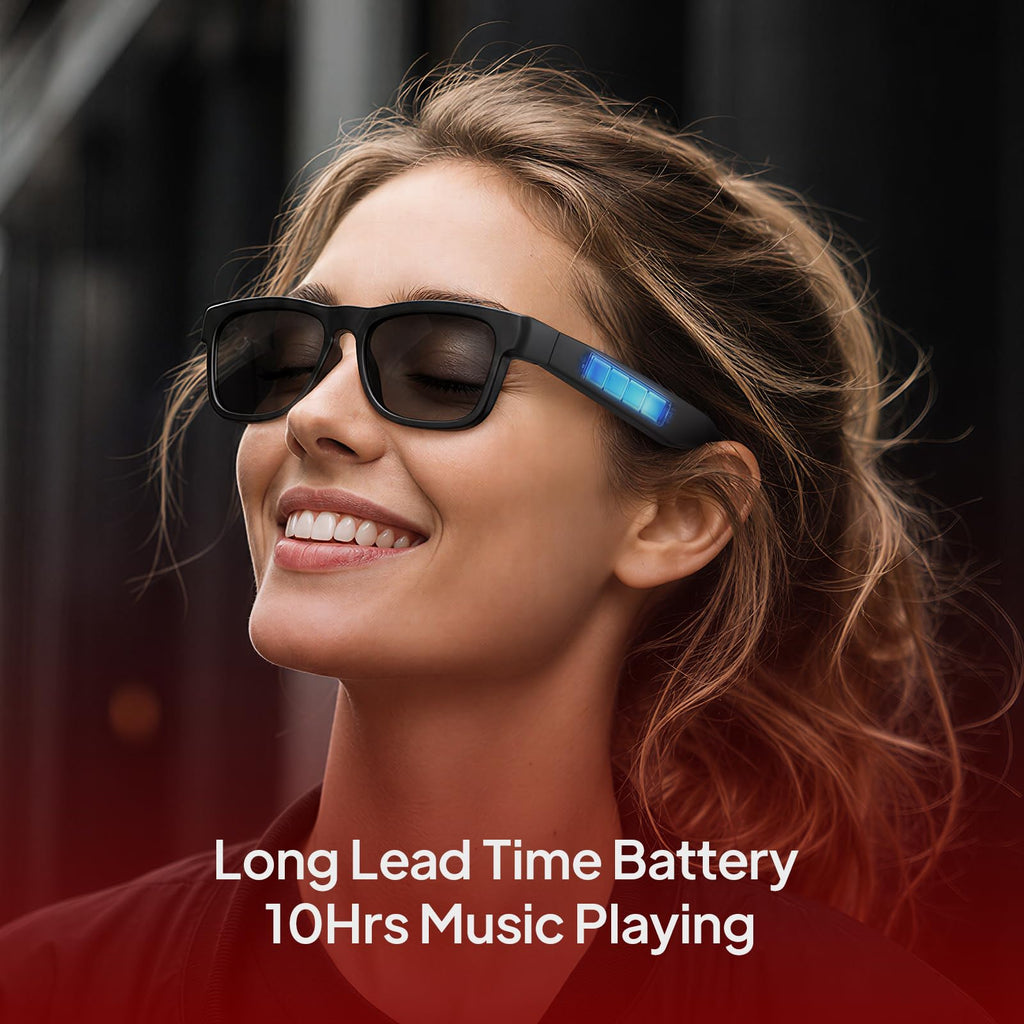 OHO AI Smart Glasses, UV400 Z87+ Audio Open Ear Bluetooth Sunglasses