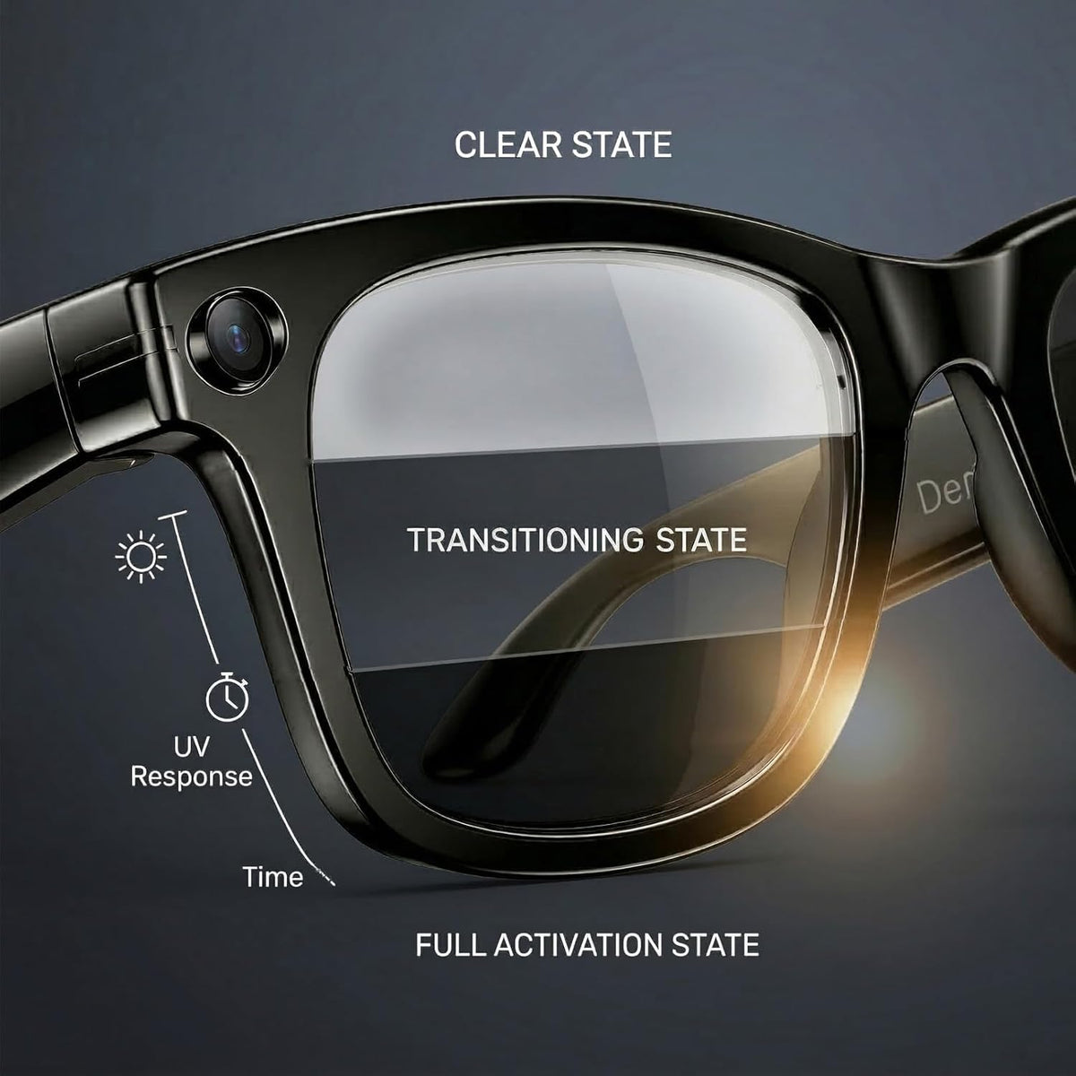 4K AI Smart Glasses with Camera, Bluetooth Call & Photochromic