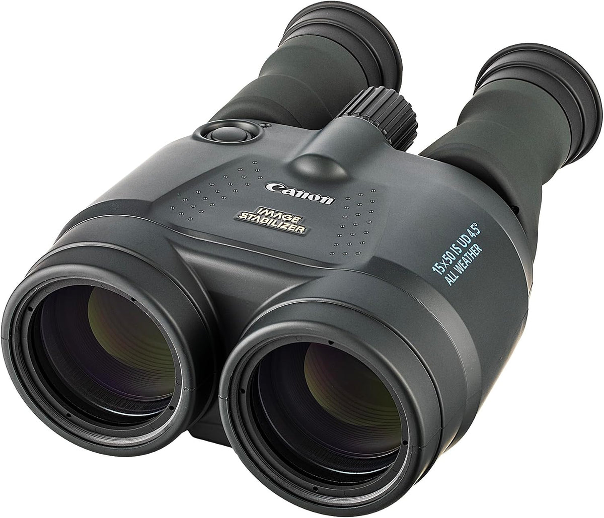 Canon 15x50 is All-Weather Image Stabilized Binoculars â High-Power 15x Magnification, Wide Field of View, Weather-Resistant Design + Flexible Tripod + 4X AA with Charger + Cleaning Kit