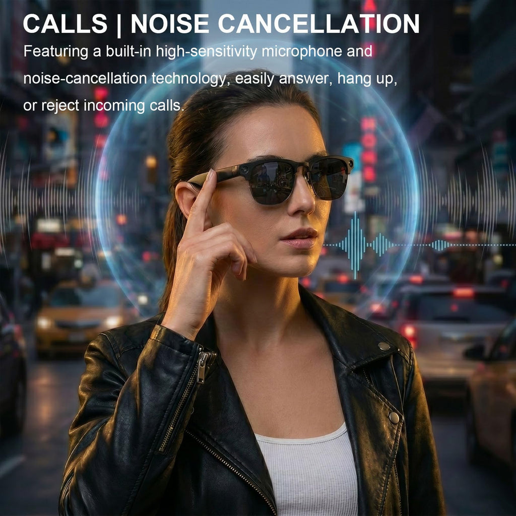 4K AI Smart Glasses with Camera, Bluetooth Call & Translation for Men Women