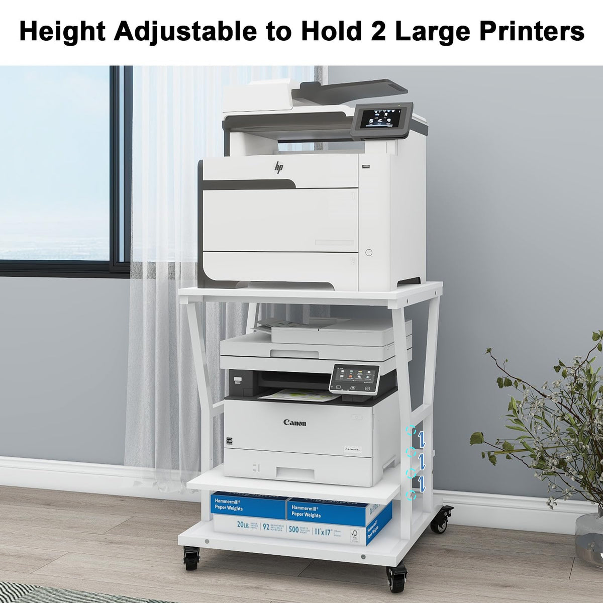 Natwind 2 Tier Printer Stand, 24''x24'',for Large Heavy Printers, Retro
