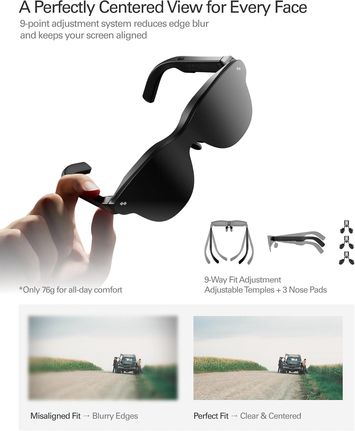 RayNeo Air 4 Pro AR/XR Glasses HDR10 201" Display, 120Hz 3D Movie Game