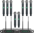 Phenyx Pro 8-Ch UHF Fixed Frequency Wireless Microphone System PTU-4000-8H