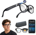 AI Smart Glasses with Camera, Bluetooth Glasses with HD Photo & Video Recording, EIS Anti-Shake, AI Translation & Object Recognition, Open-Ear Audio, Photochromic Lenses for Travel & Vlog