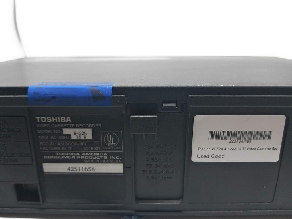 Toshiba W-528 4-Head Hi-Fi Video Cassette Recorder