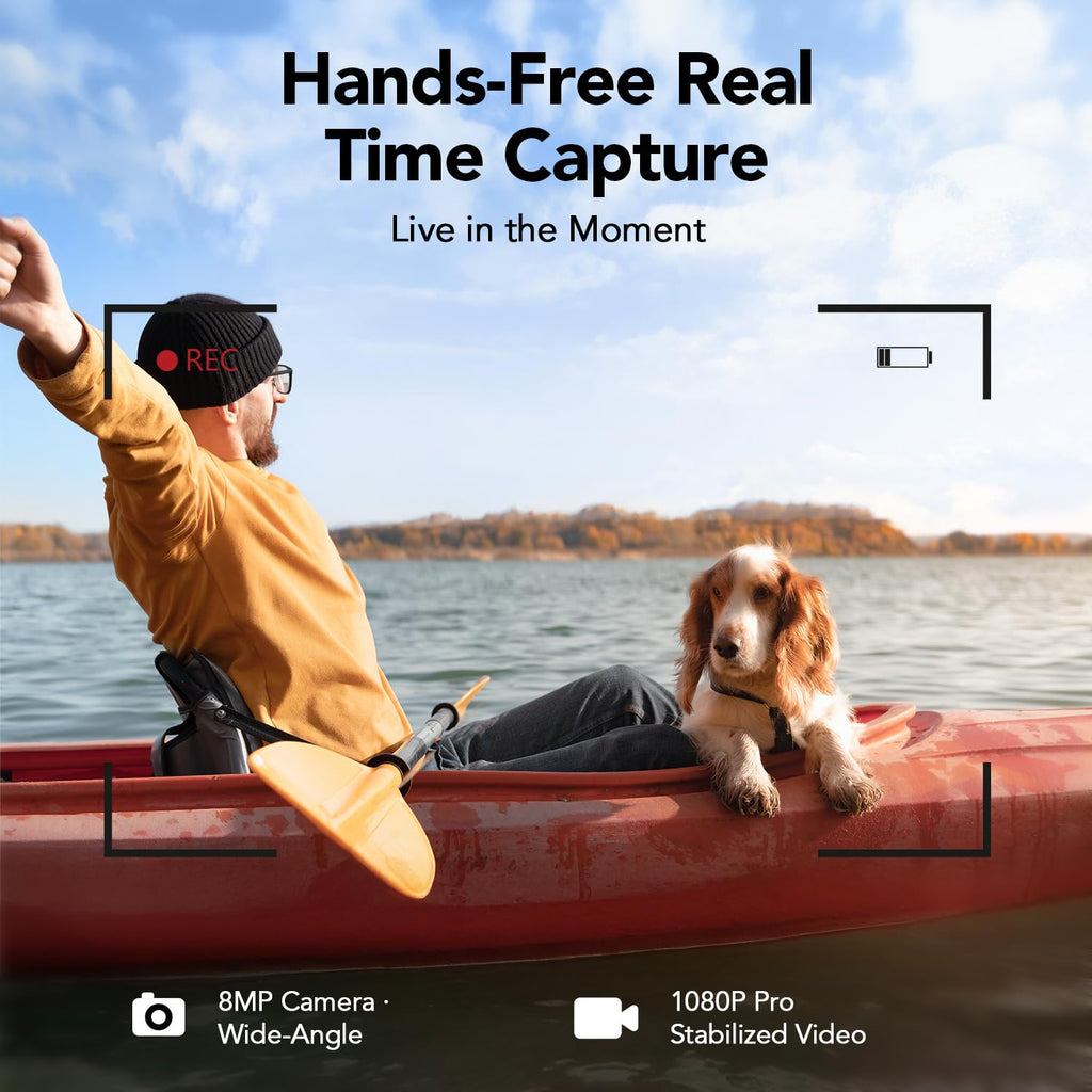 Sporty AI Bluetooth Smart Glasses with Camera for Cycling & Hiking Unisex