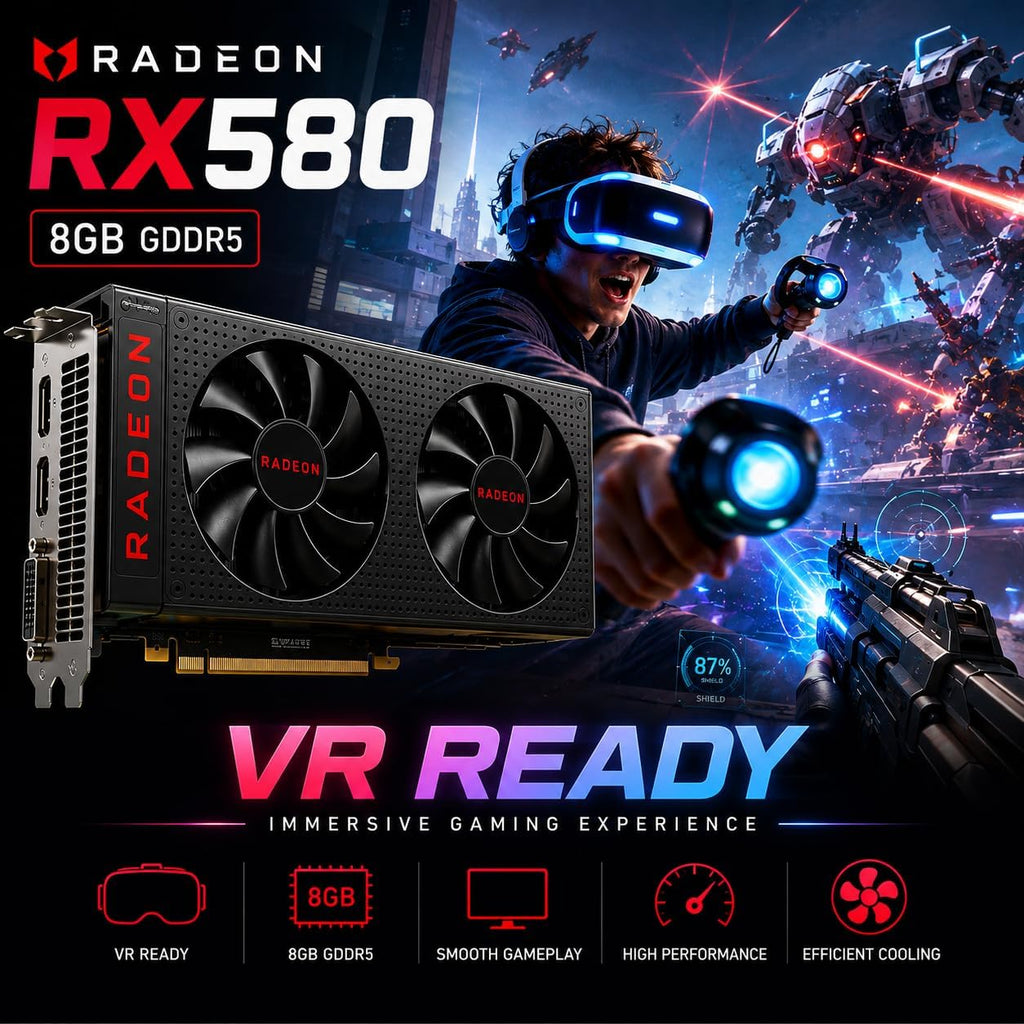 Gaming Desktop PC Computer 12-Core Processor Radeon RX580 GDDR5