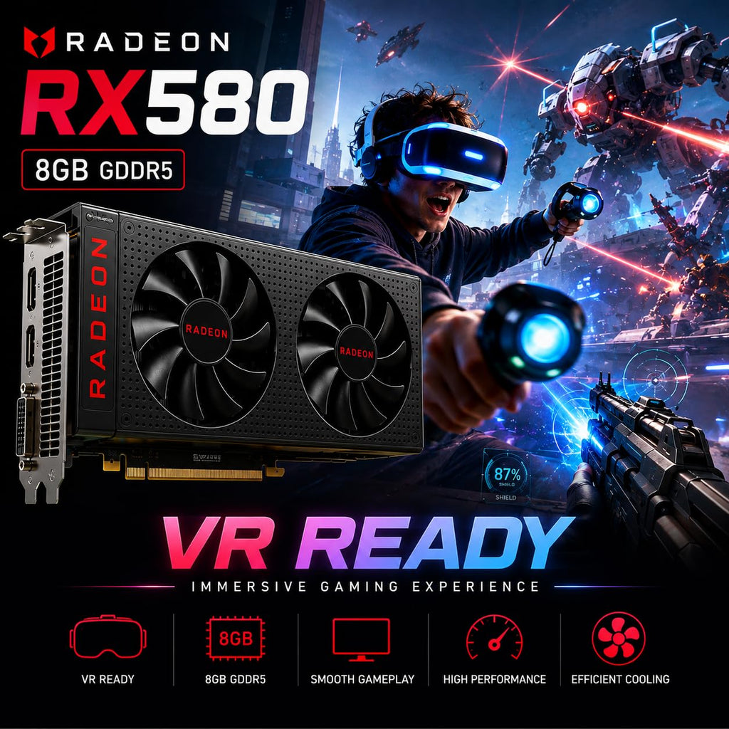 Gaming Desktop PC Computer 12-Core Processor Radeon RX580 GDDR5