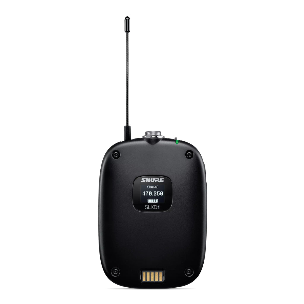 Shure SLXD14/UL4B Digital Wireless Microphone System - Includes SLXD1 Bodypack Transmitter, UL4B UniPlex Cardioid Lavalier Mic, and SLXD4 Receiver with 19" Rack Mount Kit | H55 Band (SLXD14/UL4B-H55)