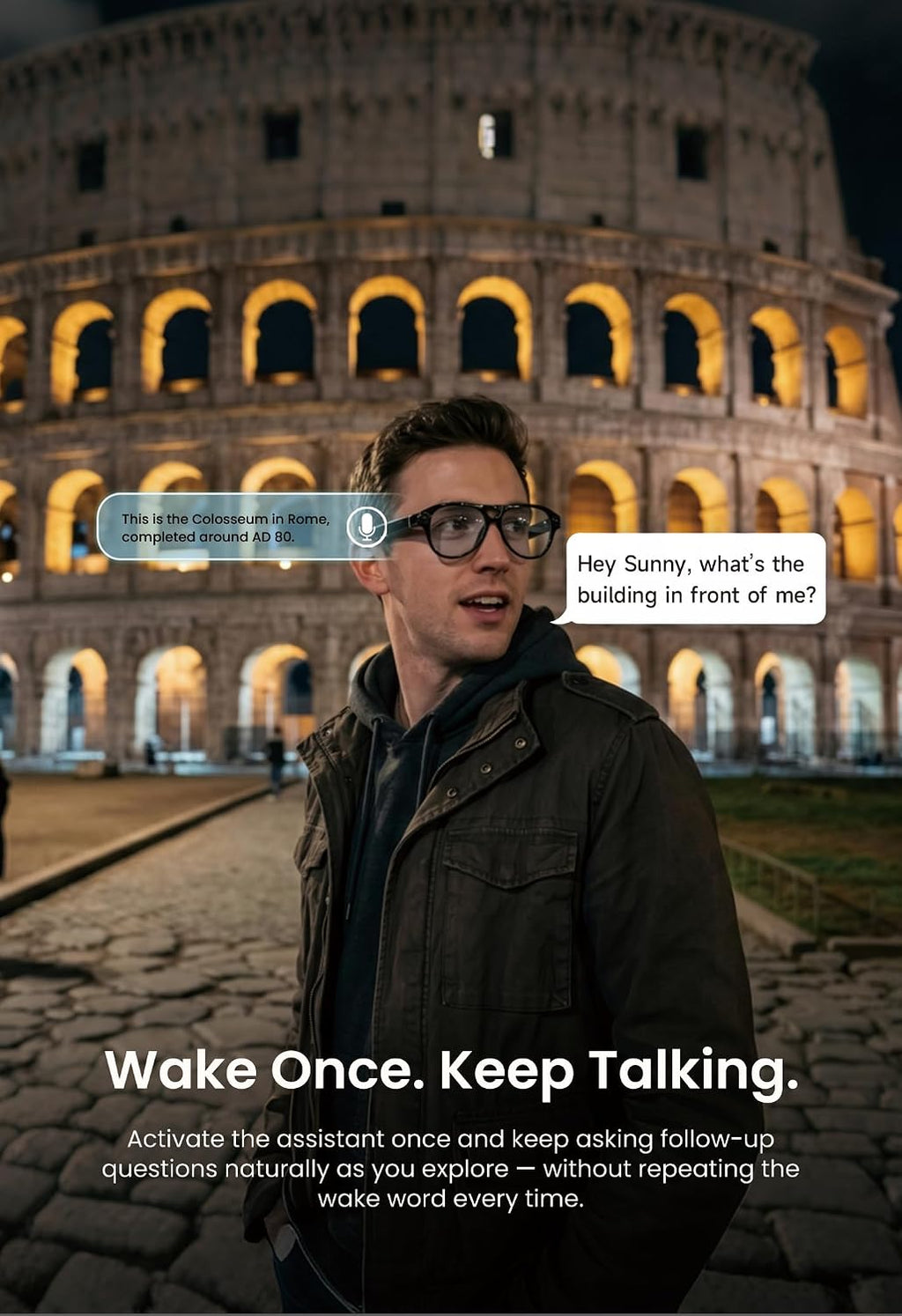 G5 AI Smart Glasses with Camera, 13MP Recording Glasses for Big Heads - XXL