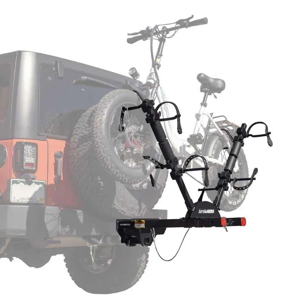 Lets Go Aero (B00390) V-Lectric FAT PRO Two Fat Tire EBike Carrier Fits 2" Receiver Hitch